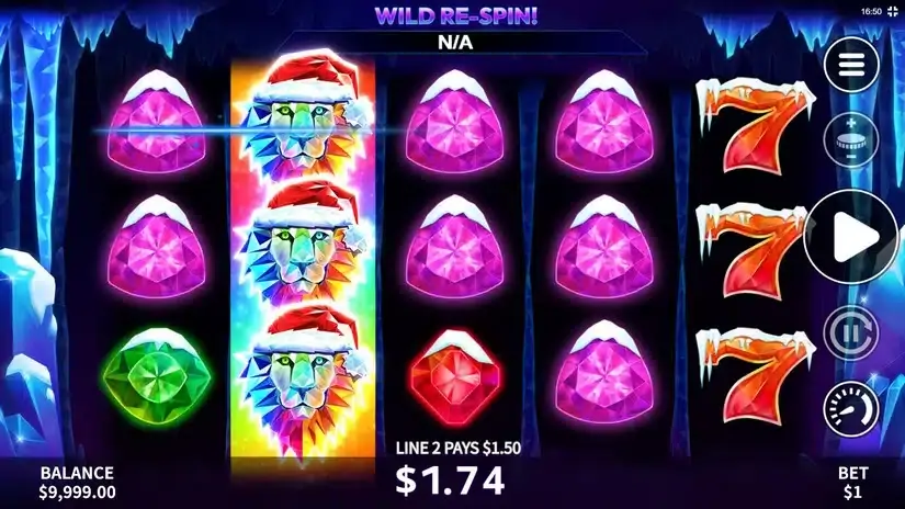 Super Lion Xmas slot screenshot 2
