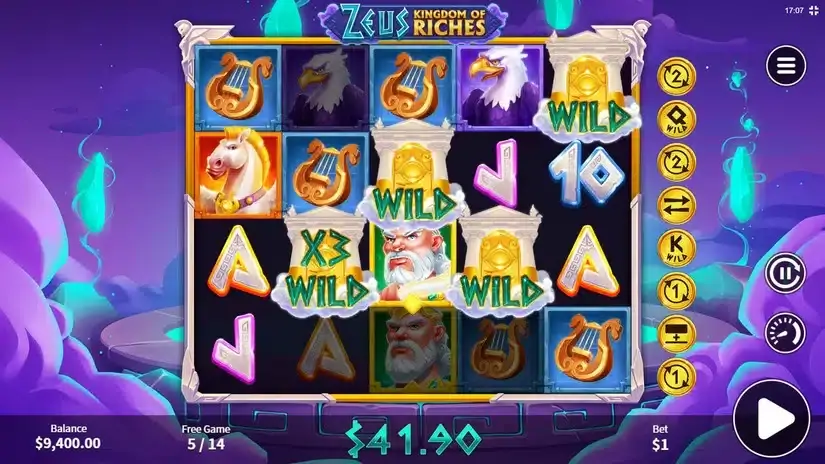 Zeus Kingdom of Riches slot screenshot 6