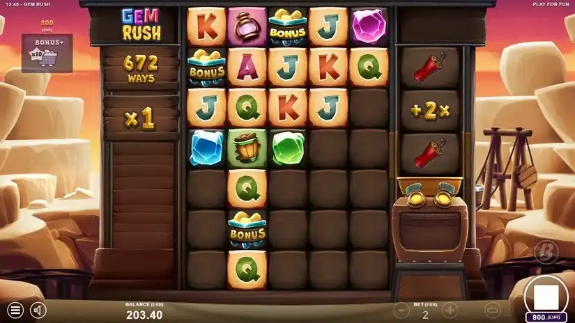 Gem Rush slot screenshot 3