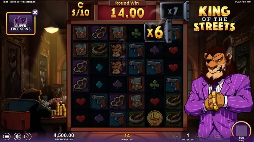 King of the Streets slot screenshot 