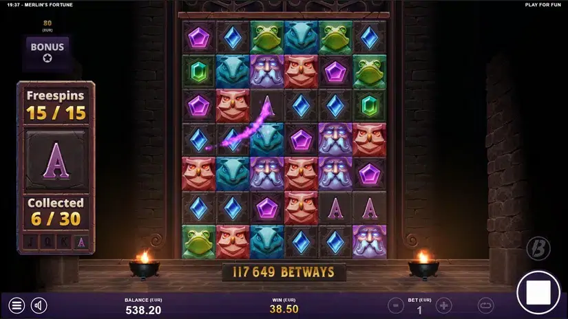Merlin’s Fortune slot screenshot 1