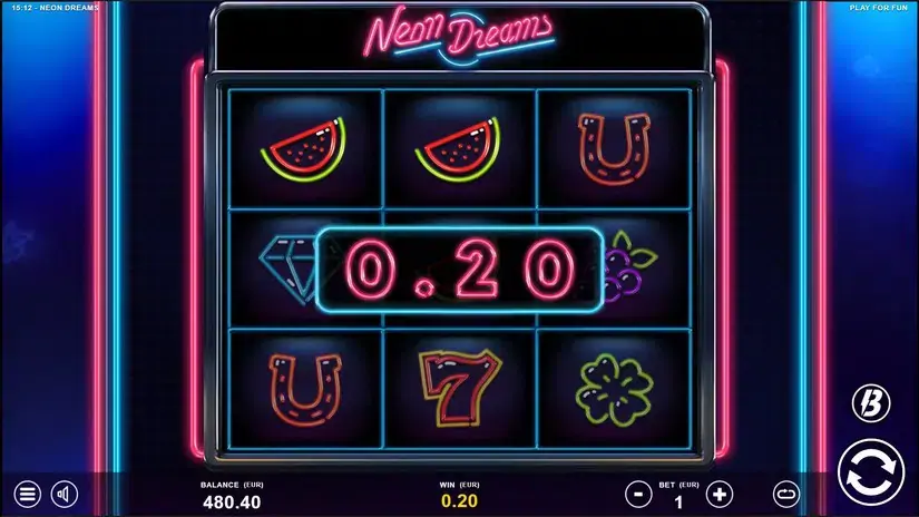 Neon Dreams slot screenshot 2