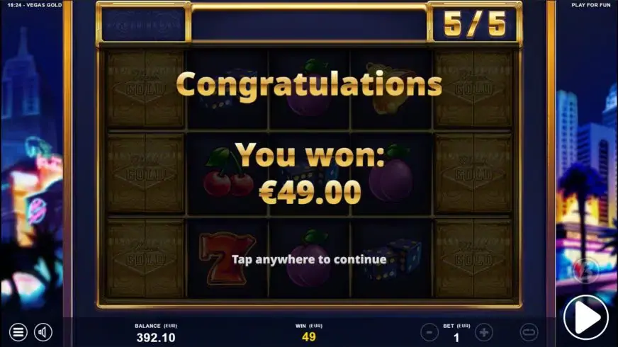 Vegas Gold slot screenshot 10