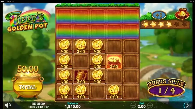 Tippy’s Golden Pot slot screenshot 