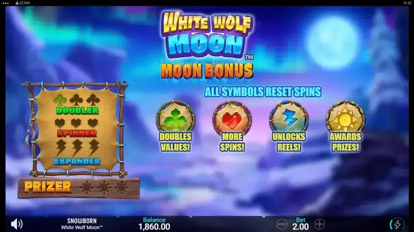 White Wolf Moon slot screenshot 3