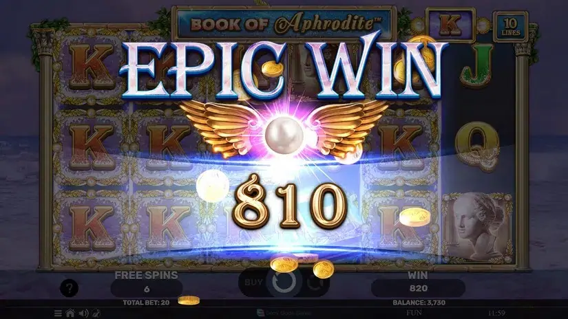 Book Of Aphrodite slot screenshot 5