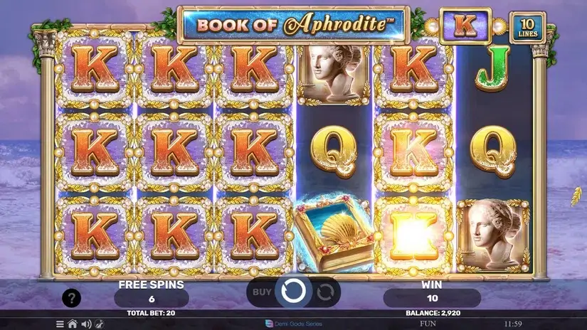 Book Of Aphrodite slot screenshot 4