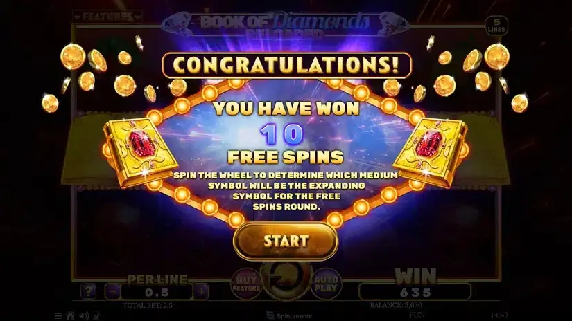 Book Of Diamonds Reloaded slot screenshot 4