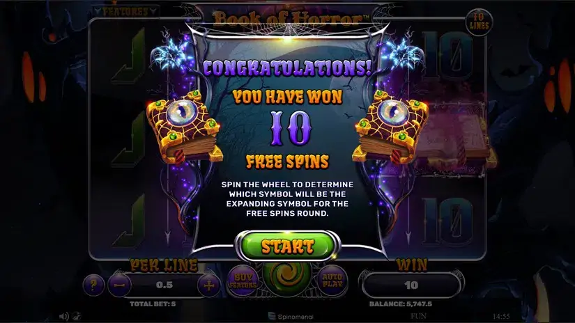 Book of Horror slot screenshot 4