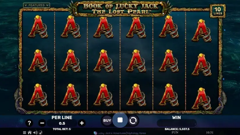 Book of Lucky Jack The Lost Pearl slot screenshot 7