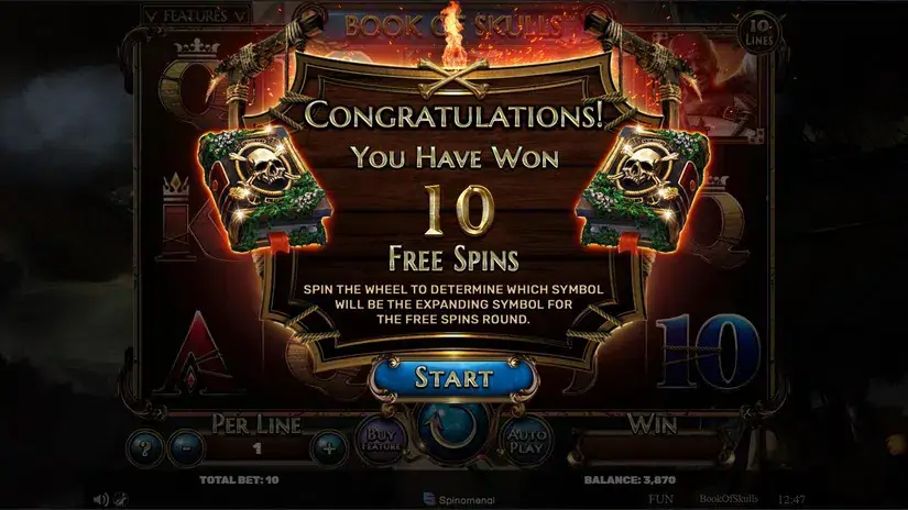 Book of Skulls slot screenshot 3