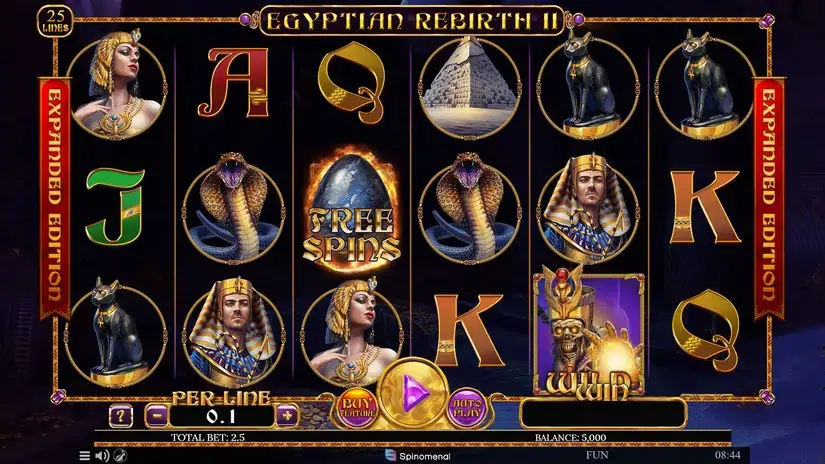 Egyptian Rebirth II Expanded Edition slot screenshot 1