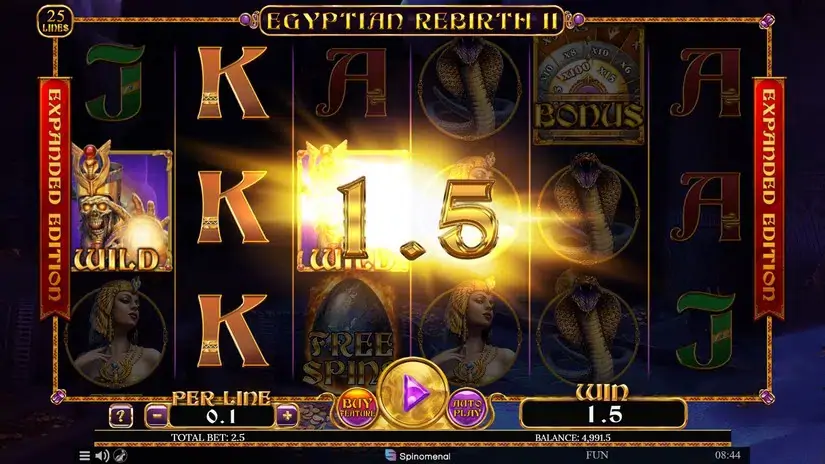 Egyptian Rebirth II Expanded Edition slot screenshot 2