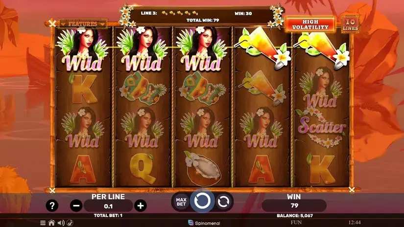 Hawaiian Bliss slot screenshot 3
