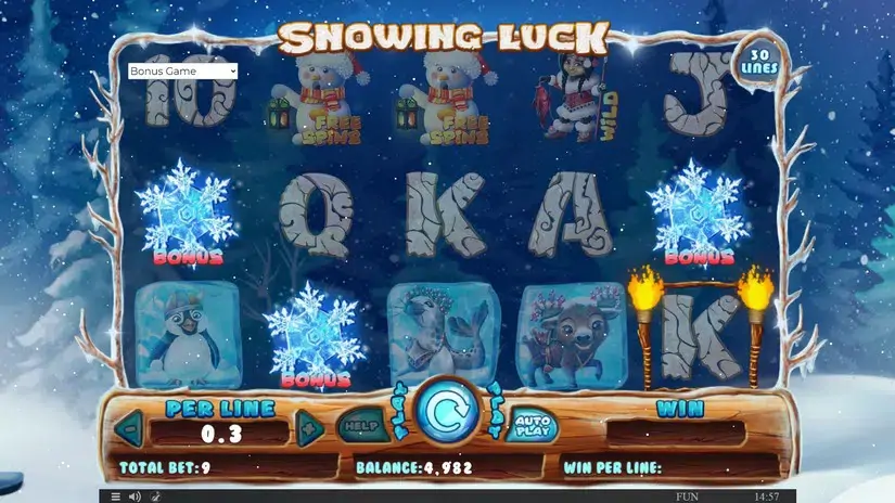 Snowing Luck slot screenshot 2