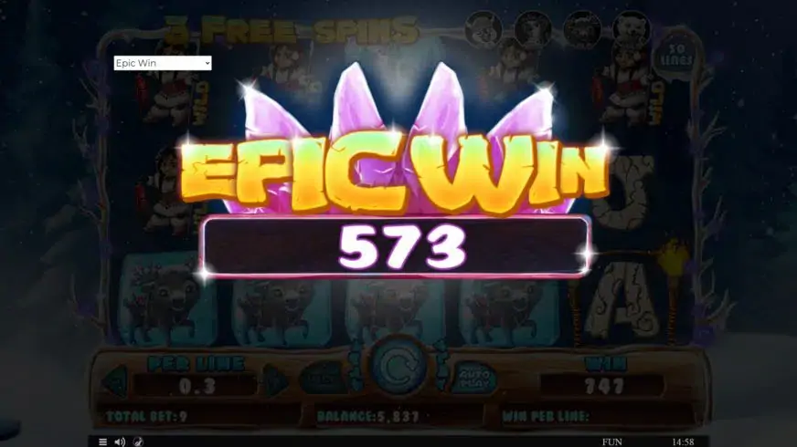 Snowing Luck slot screenshot 7