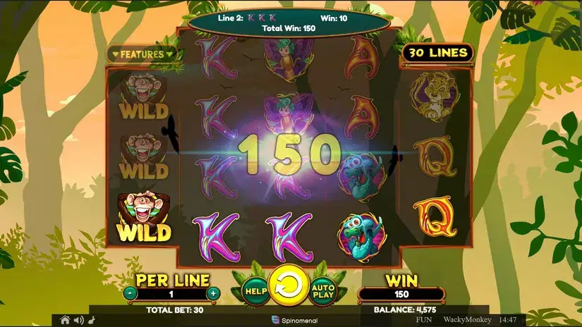 Wacky Monkey slot screenshot 3