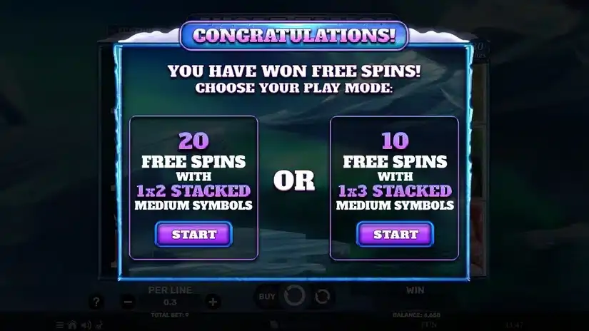 Wolf Fang Snowfall slot screenshot 2