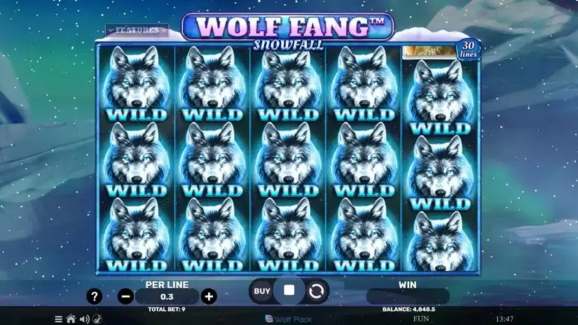 Wolf Fang Snowfall slot screenshot 5