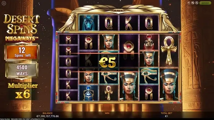 Desert Spins Megaways slot screenshot 2