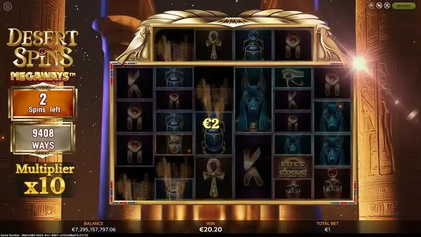 Desert Spins Megaways slot screenshot 3