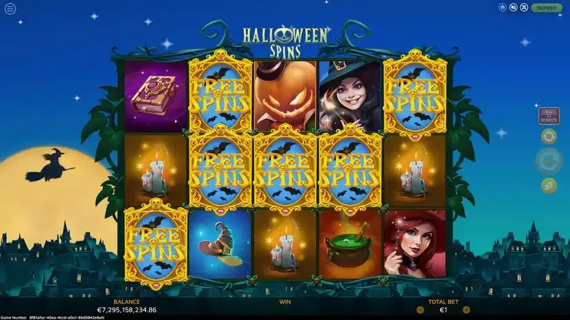Halloween Spins slot screenshot 2