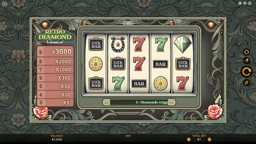 Retro Diamond Classical slot screenshot 1