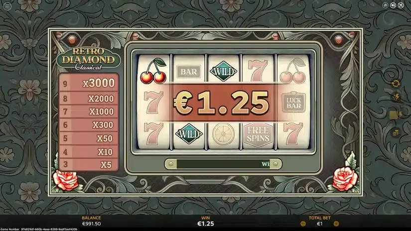 Retro Diamond Classical slot screenshot 2