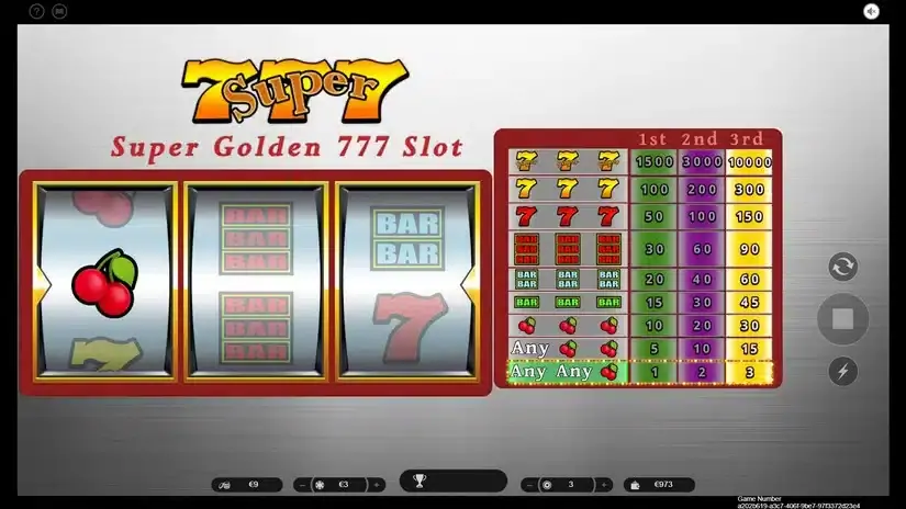 Super Golden 777 slot screenshot 3