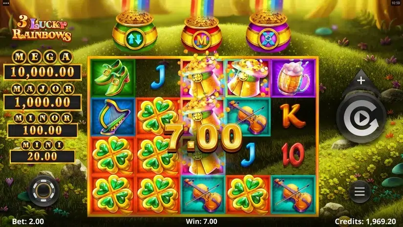 3 Lucky Rainbows slot screenshot 3