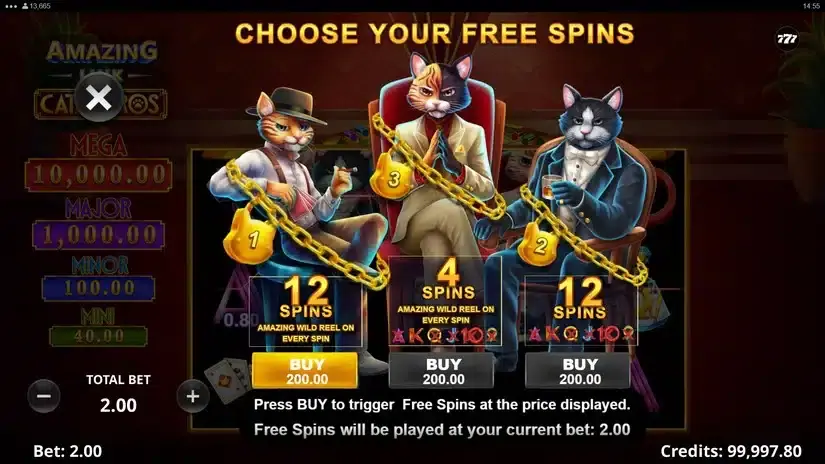 Amazing Link Catalleros slot screenshot 3