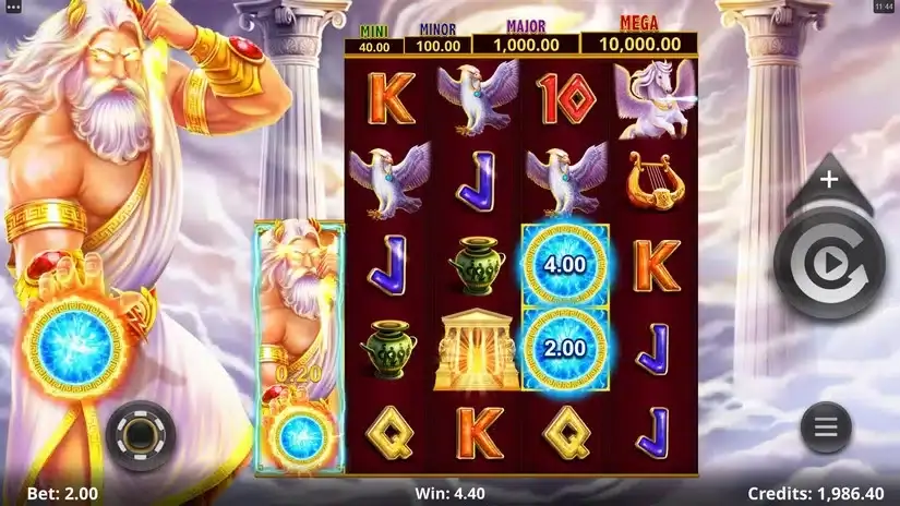 Wild Link Zeus slot screenshot 2