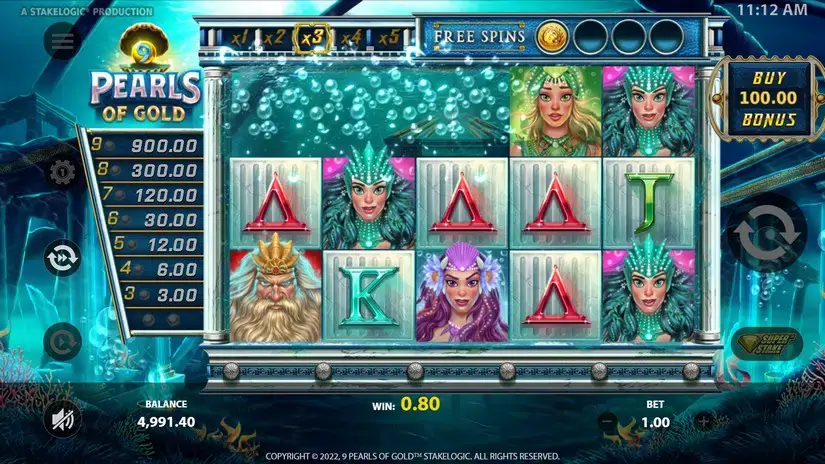 9 Pearls of Gold slot screenshot 2
