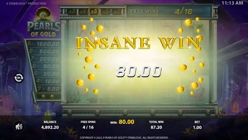 9 Pearls of Gold slot screenshot 6