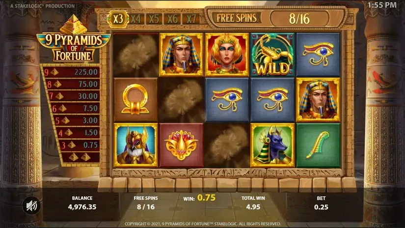 9 Pyramids of Fortune slot screenshot 6
