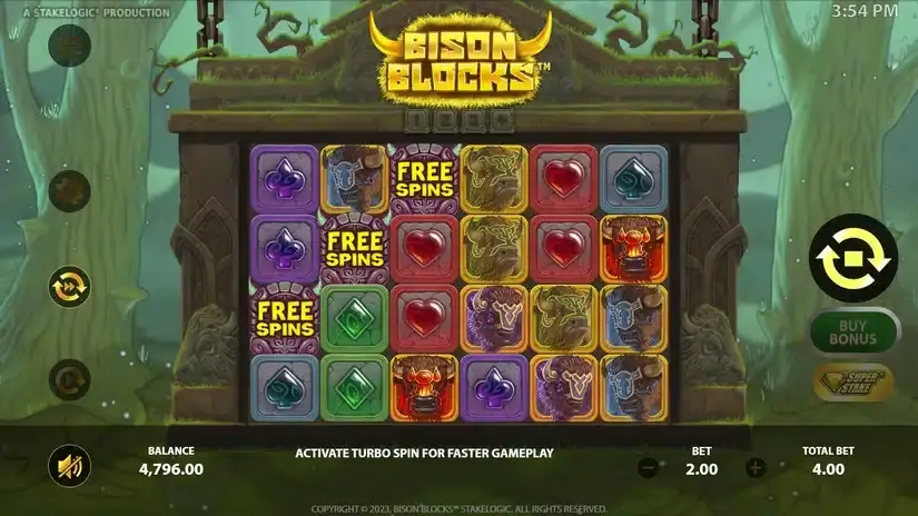 Bison Blocks slot screenshot 2