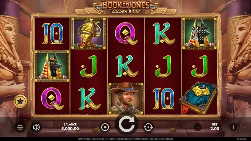 Book of Jones Golden Book slot screenshot 1