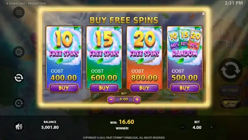 Fruit Storm slot screenshot 3