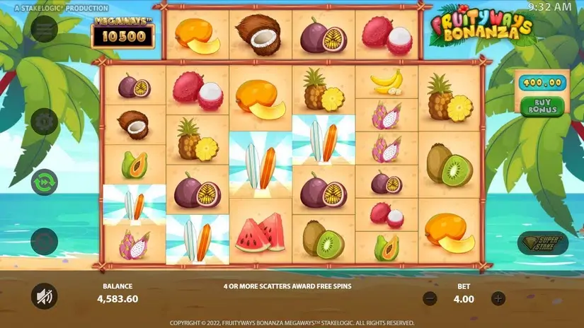 Fruityways Bonanza Megaways slot screenshot 3