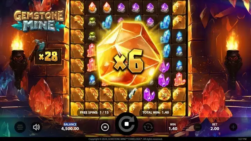 Gemstone Mine slot screenshot 3