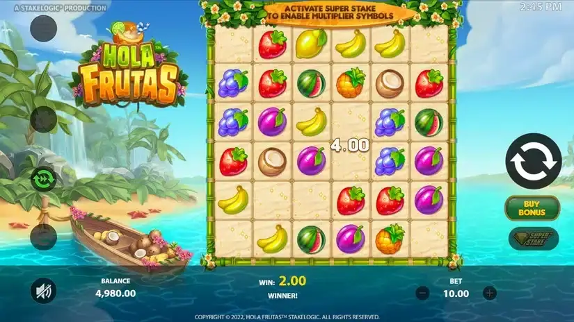 Hola Frutas slot screenshot 2