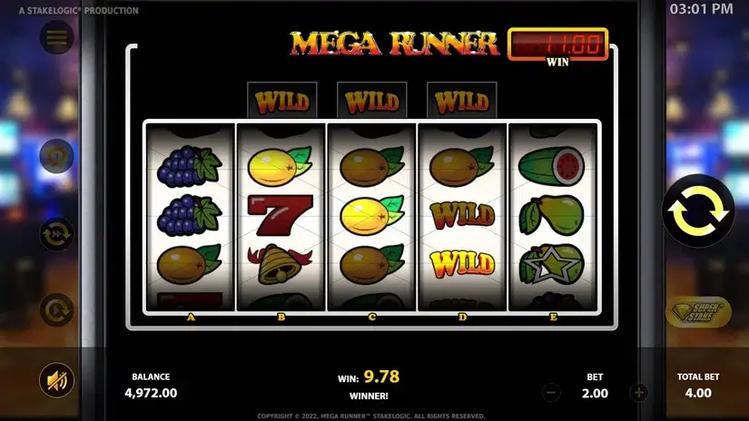 Mega Runner slot screenshot 