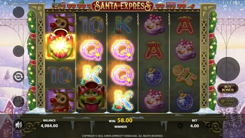 Santa Express slot screenshot 2