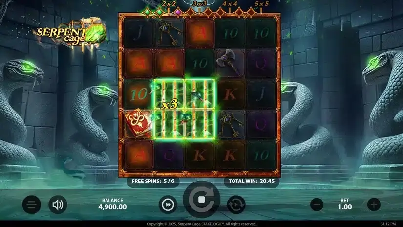 Serpent Cage slot screenshot 5