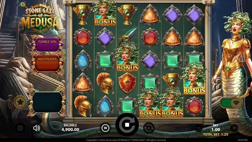 Stone Gaze of Medusa slot screenshot 2