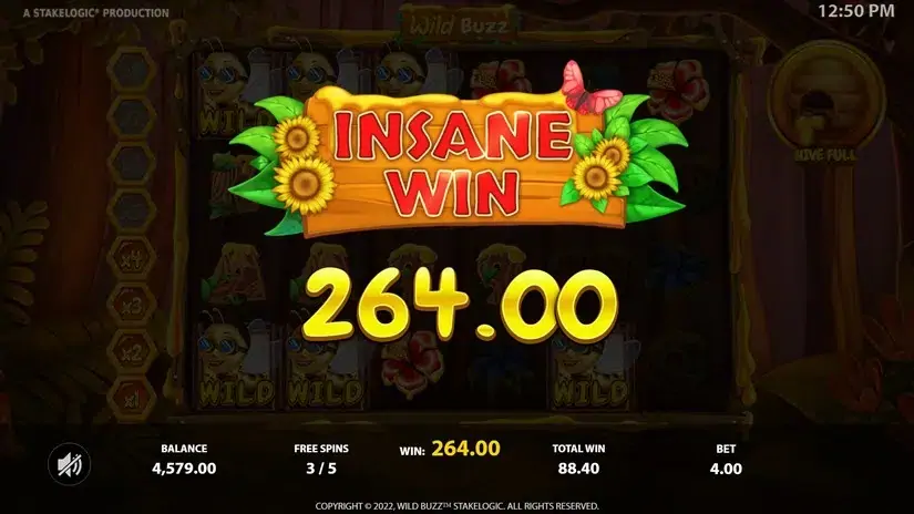 Wild Buzz slot screenshot 
