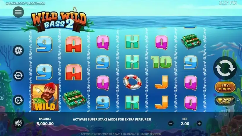 Wild Wild Bass 2 slot screenshot 