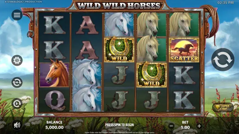 Wild Wild Horses slot screenshot 1