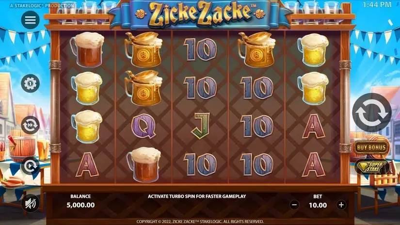 Zicke Zacke slot screenshot 