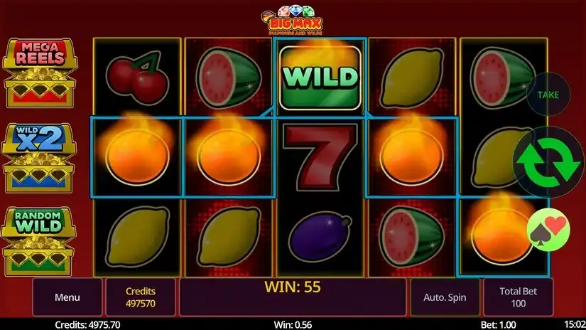 Big Max Diamonds and Wilds slot screenshot 3